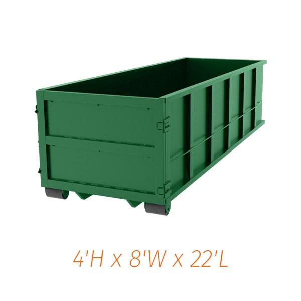 a twenty-yard dumpster can typically hold up to 3-4 tons of weight